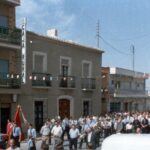 Unión Musical de Fuente-Álamo (Albacete). Bajo la dirección de D. Juan Vizcaíno García. Procesión de San Dionisio. 1980